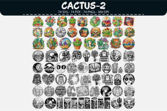 Download Cactus Vector Clipart – 74 Designs - Vector Collection