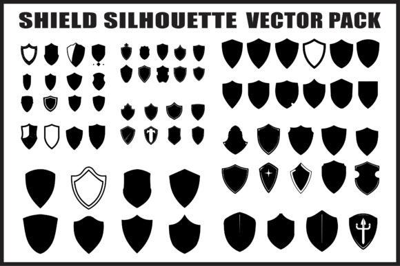 Download Shield Silhouette Vector Bundle - Vector Collection