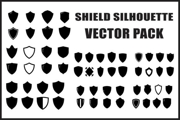 Download Shield Silhouette Vector Bundle - Vector Collection