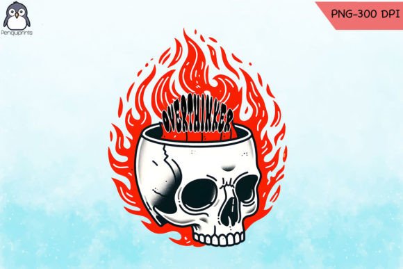 Download Overthinker Anxiety Skull Sublimation - Skull sublimation Collection