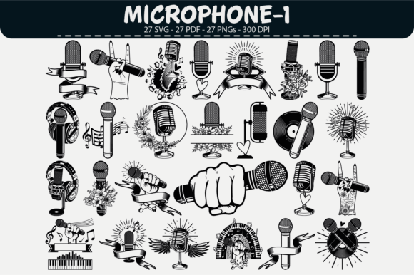Download Microphone Vector Clipart – 27 Designs - Vector Collection