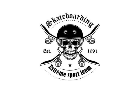 Download Skateboarder Skull Vector Illustration. - Vector Collection