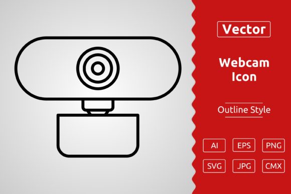 Download Vector Webcam Outline Icon Design - Vector Collection