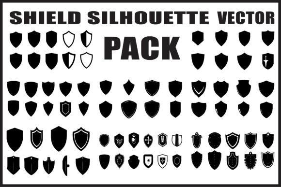 Download Shield Silhouette Vector Bundle - Vector Collection
