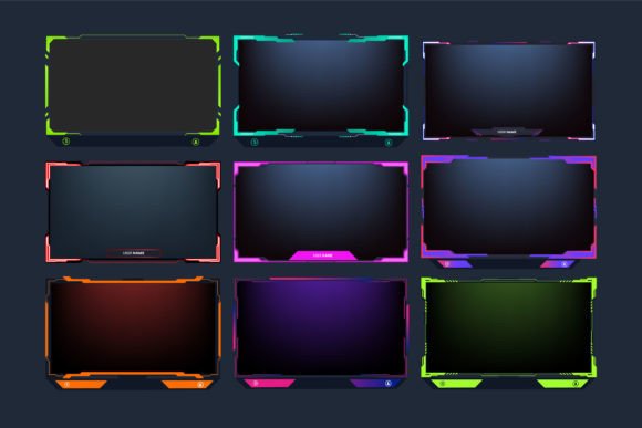 Download Live Stream Overlay Template Set Vector - Vector Collection