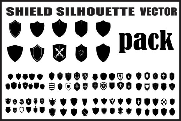 Download Shield Silhouette Vector Bundle - Vector Collection