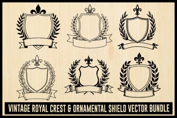 Download Royal Crest &amp; Shield Vector Set - Vector Collection