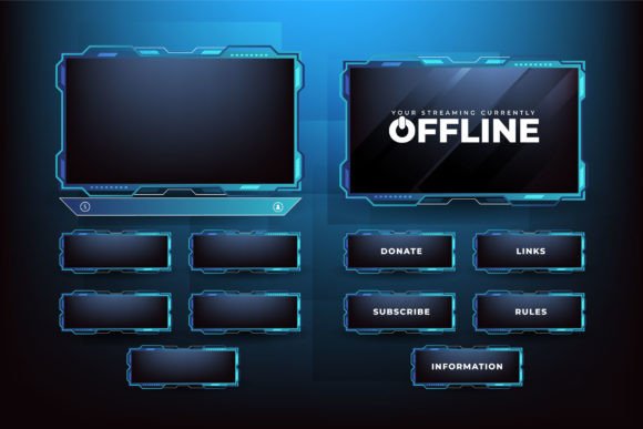 Download Futuristic Gaming Screen Panel Vector - Vector Collection