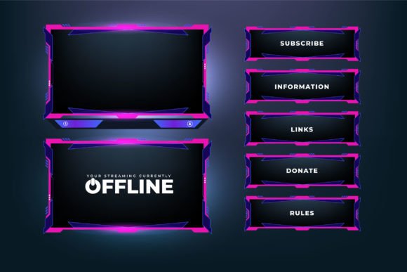 Download Live Gaming Overlay Template Vector - Vector Collection