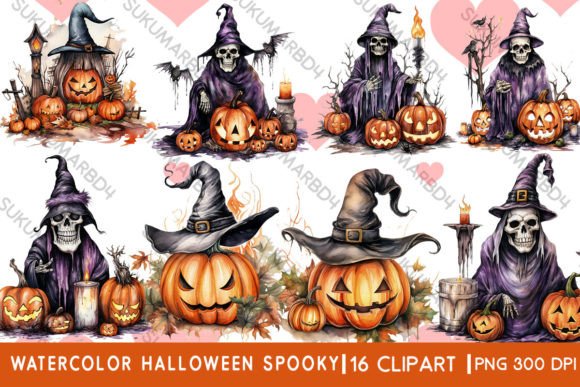 Download Watercolor Halloween Spooky Clipart - Spooky clipart Collection