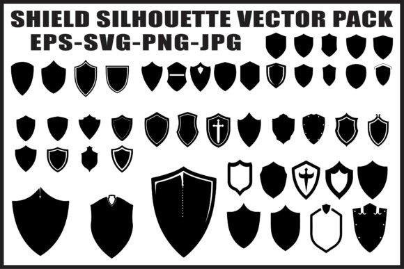Download Shield Silhouette Vector Bundle - Vector Collection