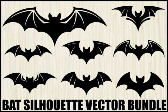 Download Flying Bat Silhouette Vector Set - Vector Collection